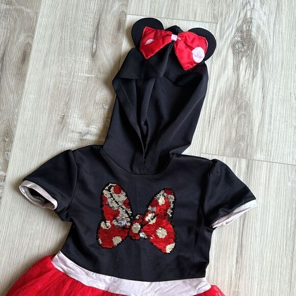 Minnie Mouse Hooded Sequins Tutu Dress XS 4/5 - Picture 3 of 6